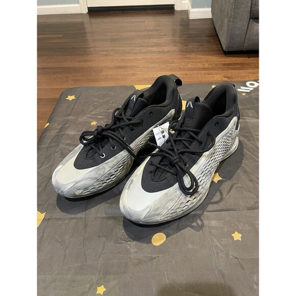 New Men’s Sz 12 Adidas AE 1 Low Ascent Pack MX Grey Black Basketball JI4066 - Picture 3 of 9